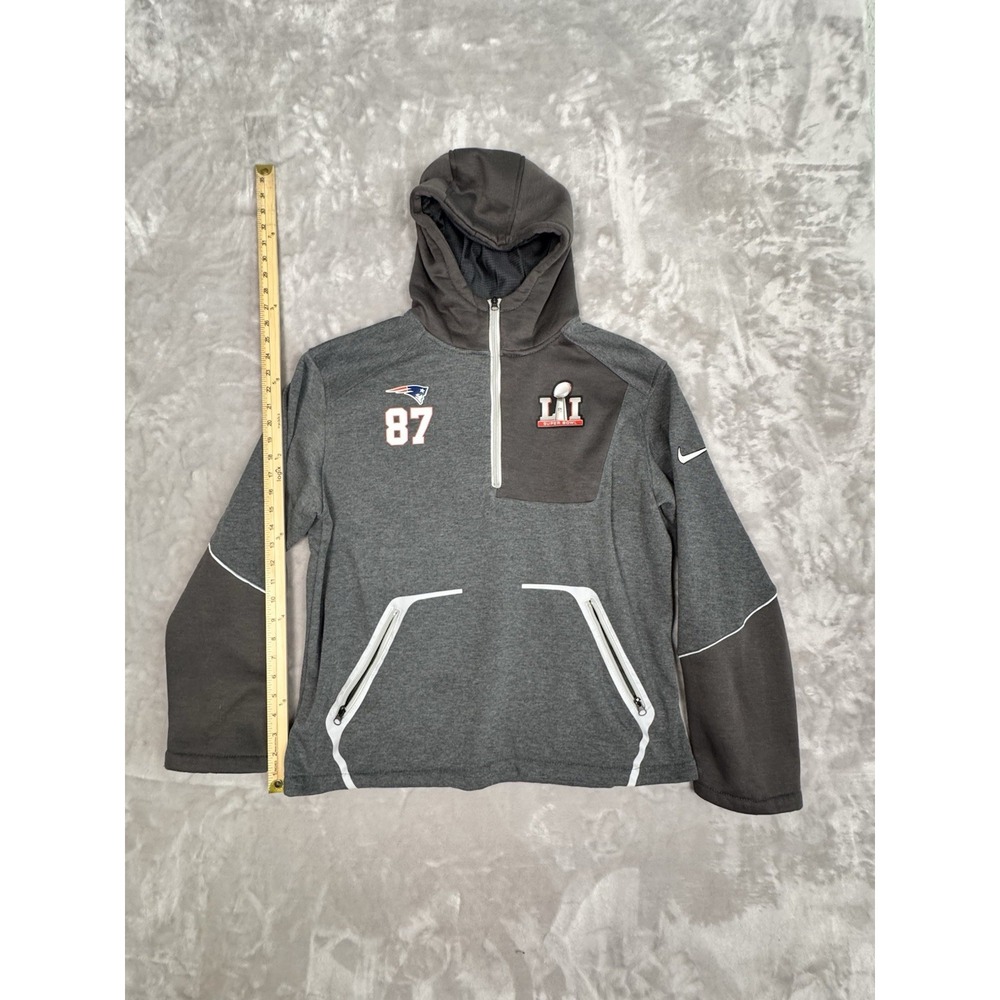 New England Patriots Super Bowl‎ Hoodie Nike On Field 1/4 Zip Mens Size S